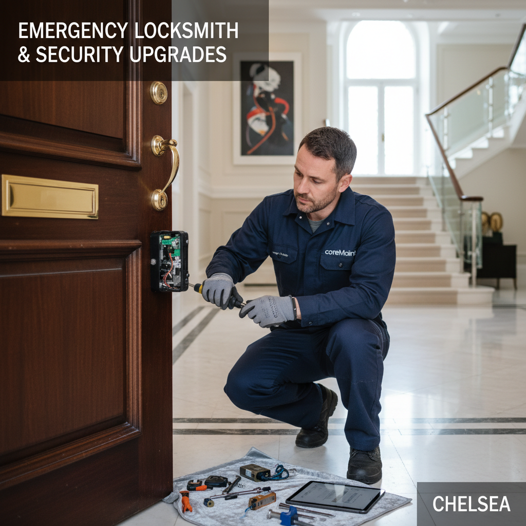 Emergency Locksmith & Security Upgrades Chelsea | Repairs - property maintenance London by coreMaint