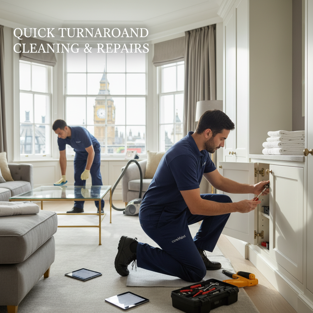 Quick Airbnb Turnaround Cleaning & Repairs London - property maintenance London by coreMaint