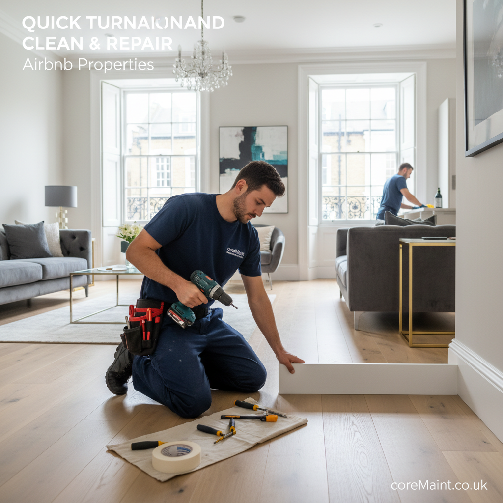 Quick Airbnb Turnaround & Repairs London | Short-Let Care - property maintenance London by coreMaint