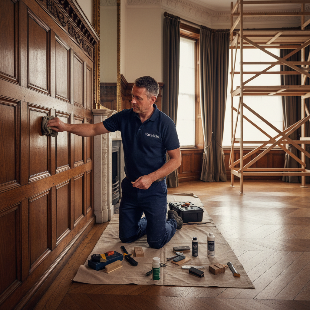 Timber Panelling Restoration London | Period Property Care - property maintenance London by coreMaint